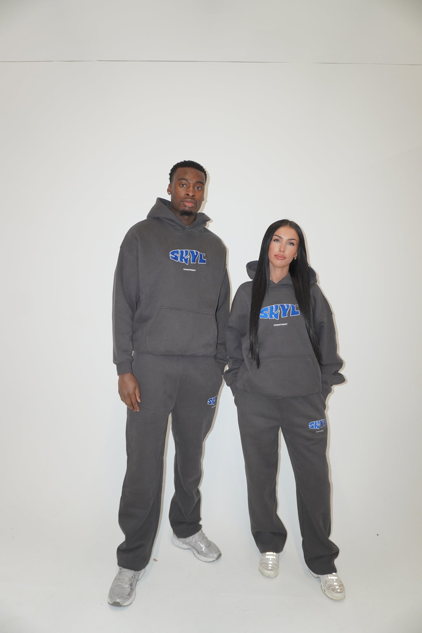 New SKYL Straight Leg Bottoms - Dark Grey