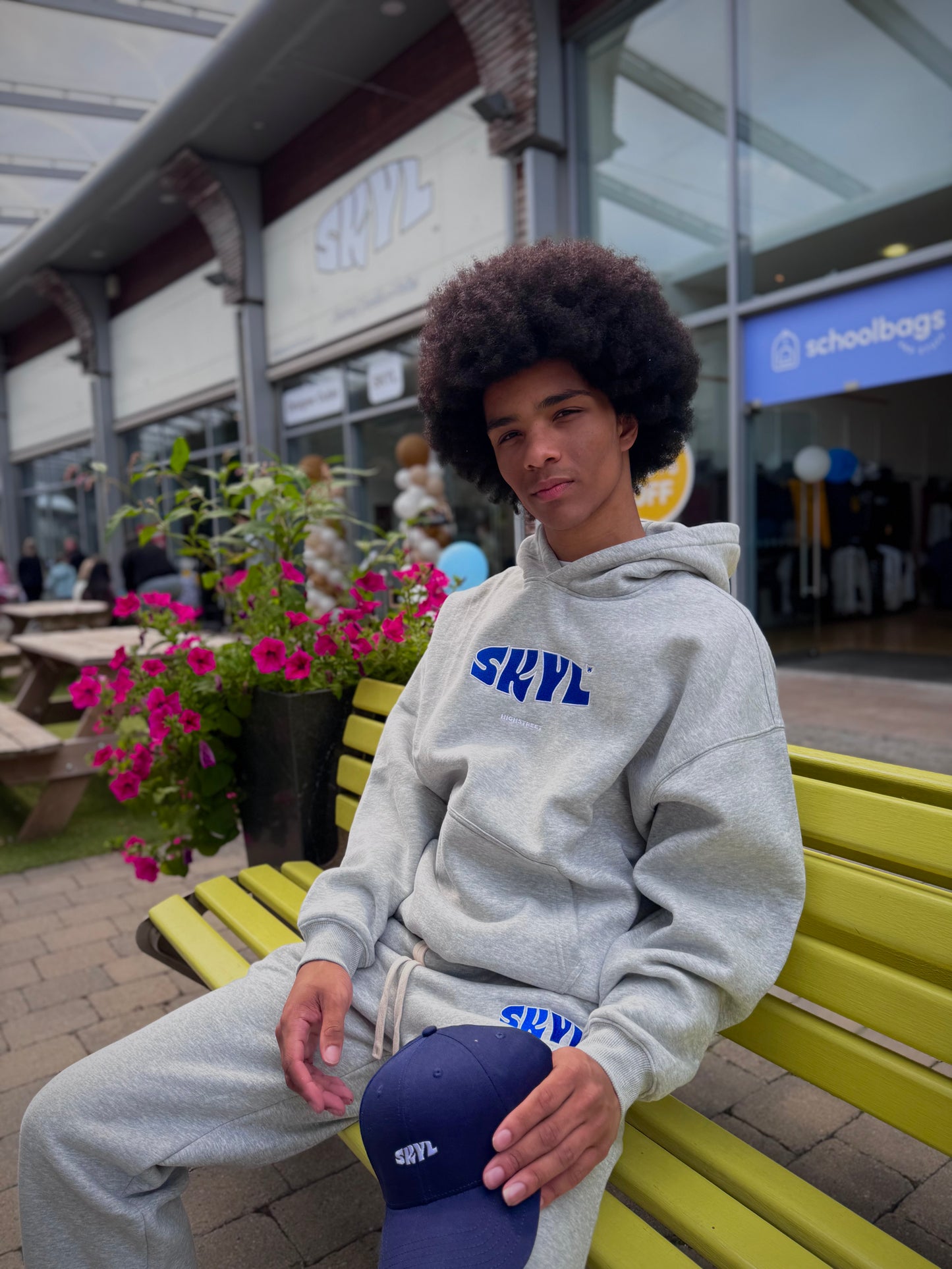 SKYL Signature Straight Leg trousers - Marl Grey