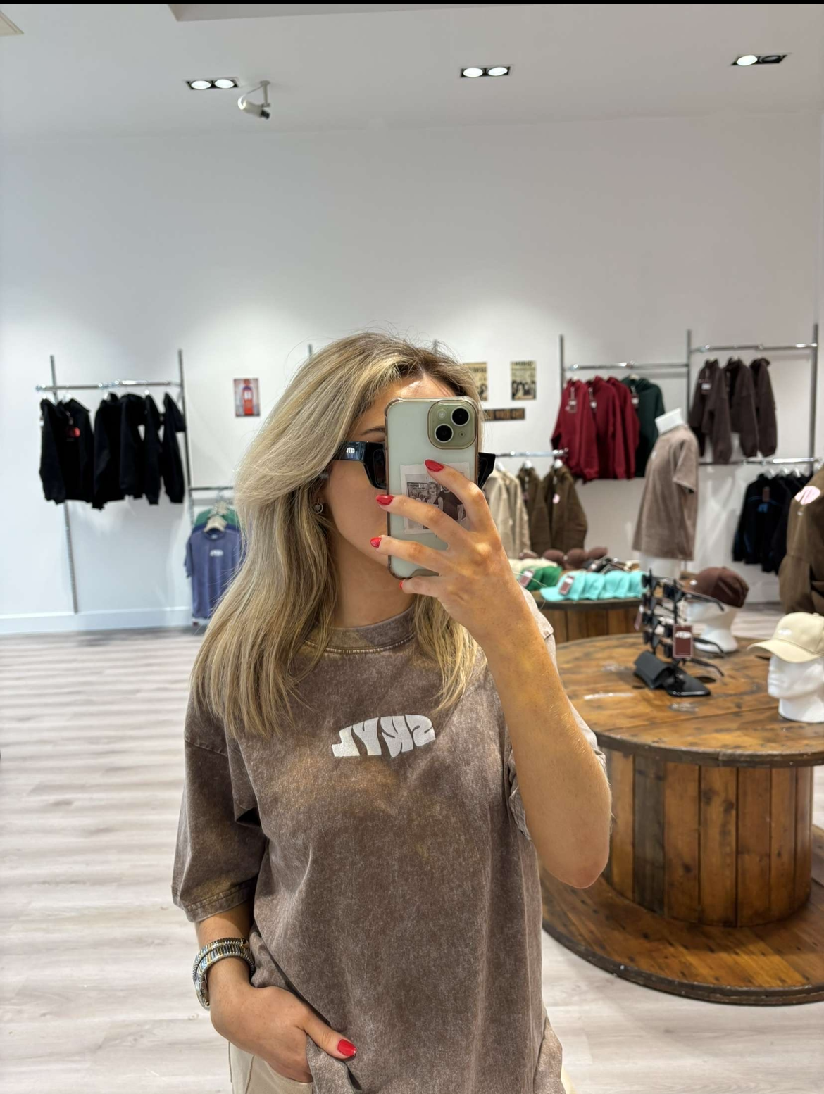 Acid wash tee