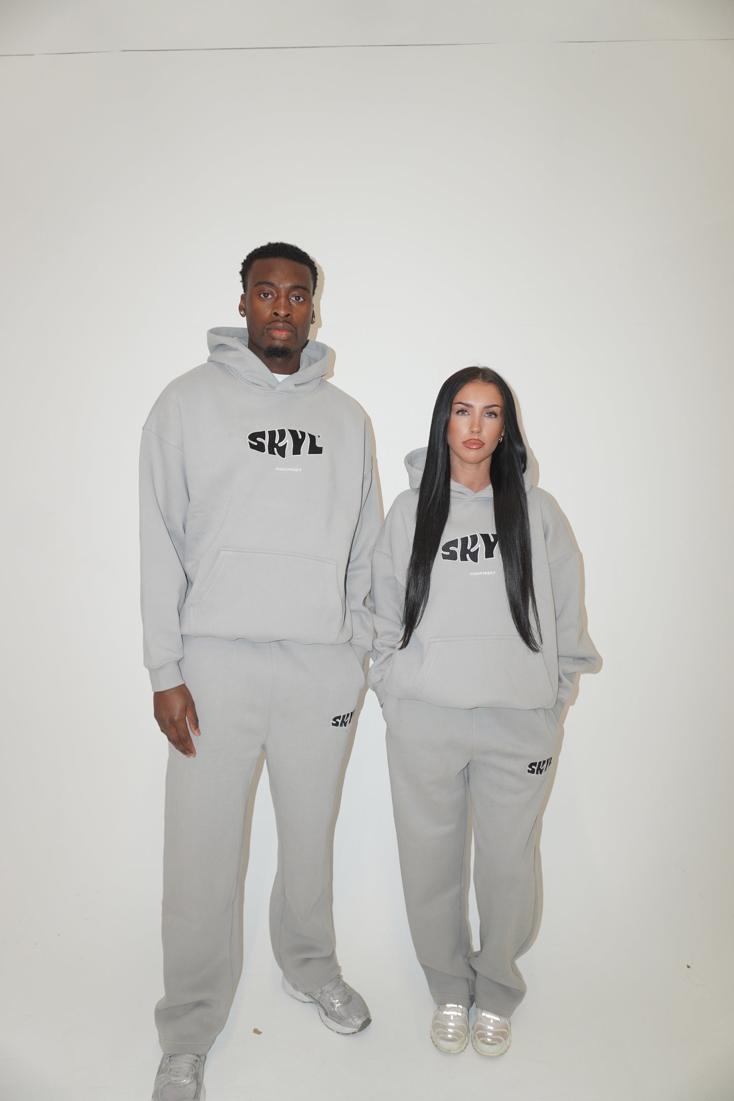 SKYL Signature Straight Leg Bottoms - GREY/Black