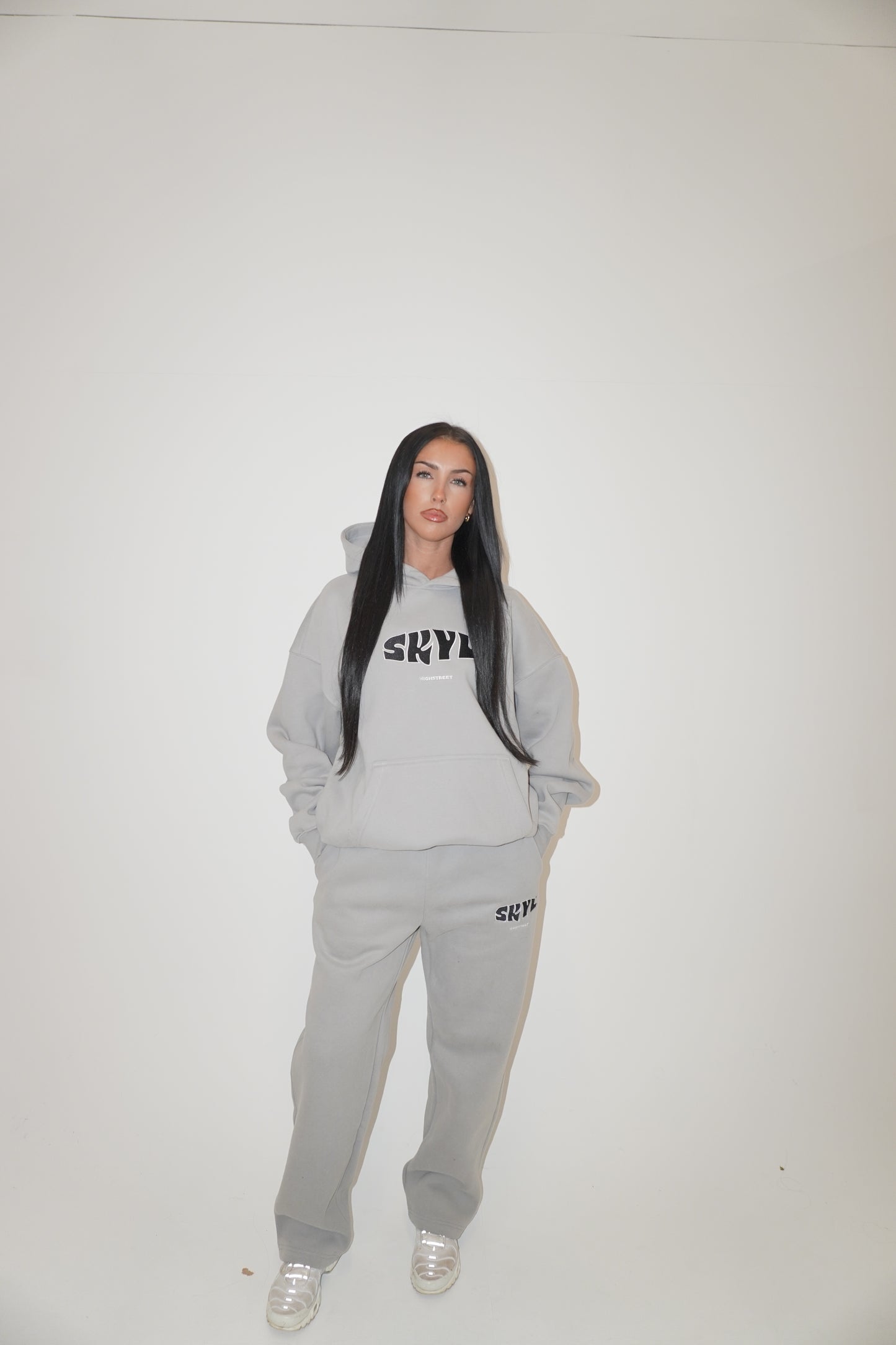 SKYL Signature Straight Leg Bottoms - GREY/Black
