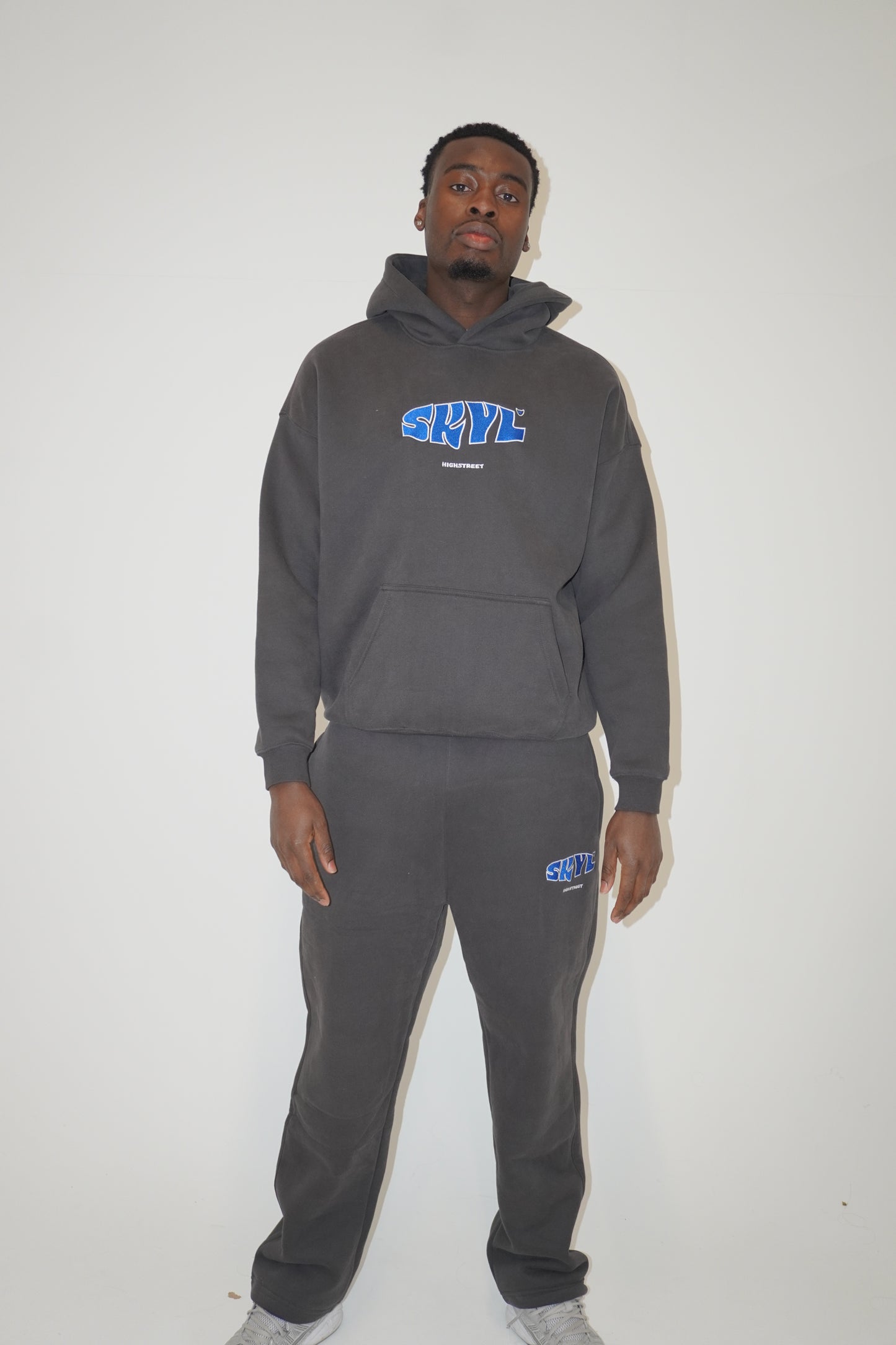 New SKYL Straight Leg Bottoms - Dark Grey