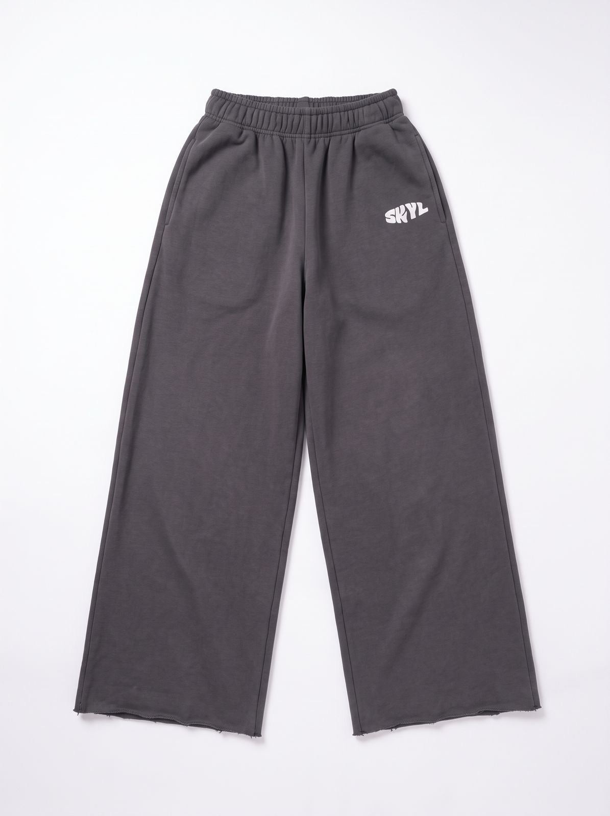 SKYL VOID Wide Leg Bottoms - Charcoal Grey