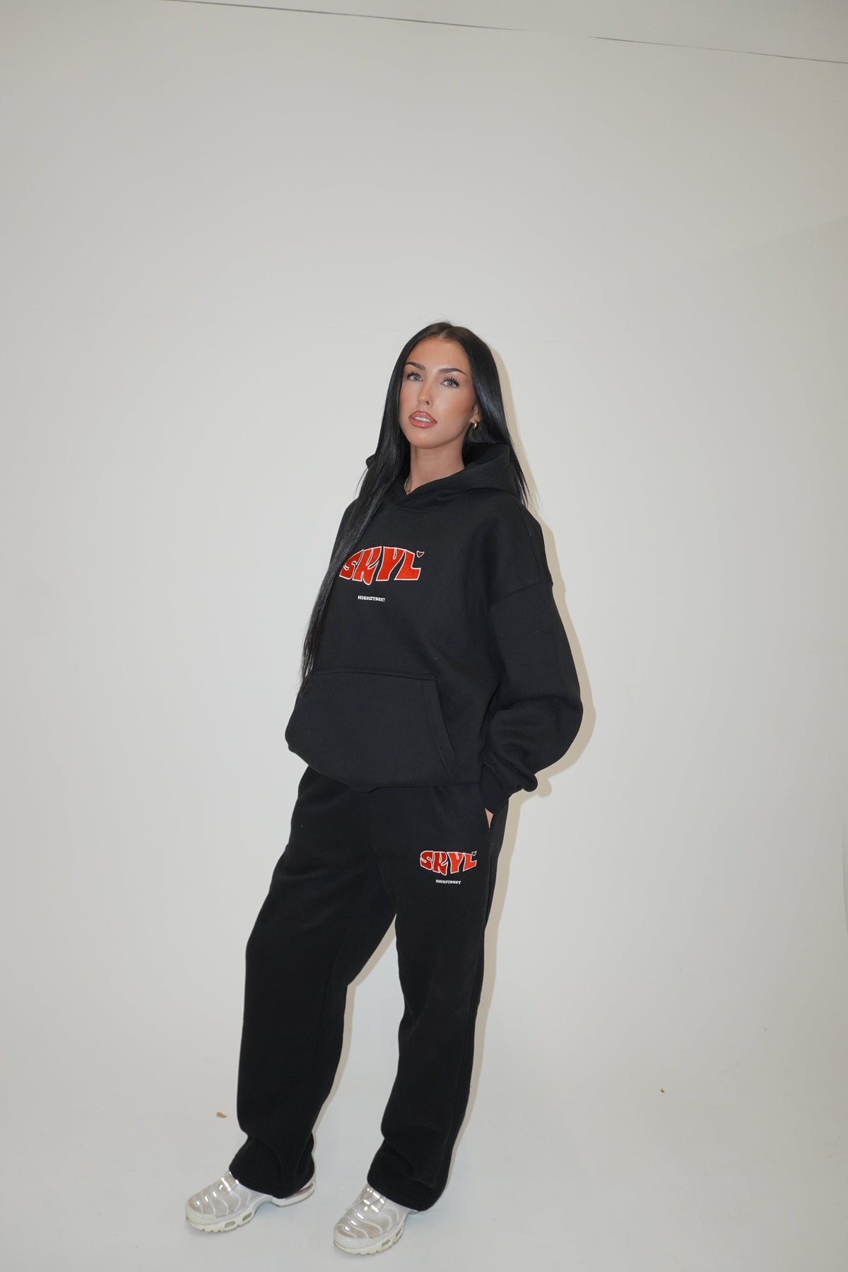 SKYL Signature Straight Leg Bottoms - Black/Red