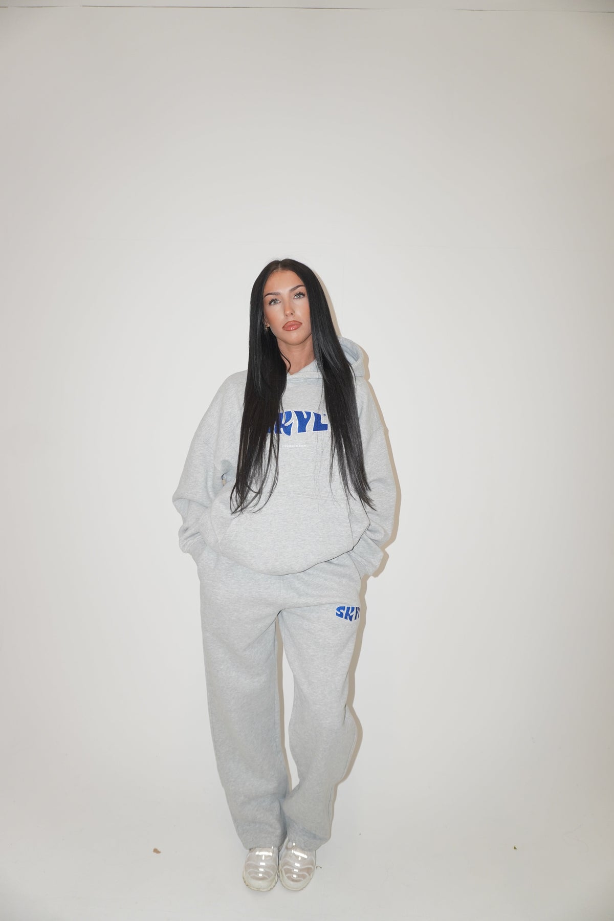 SKYL Signature Straight Leg Bottoms - Marl Grey