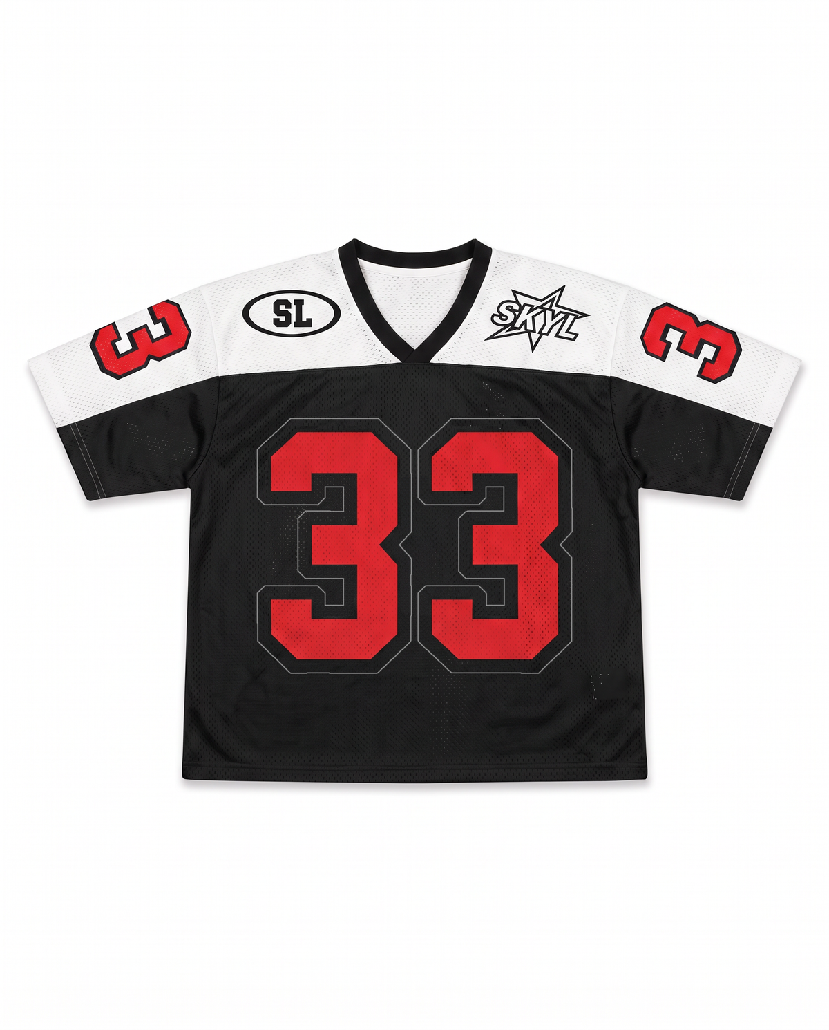 SKYL NFL Boxy Tee - Black/Red