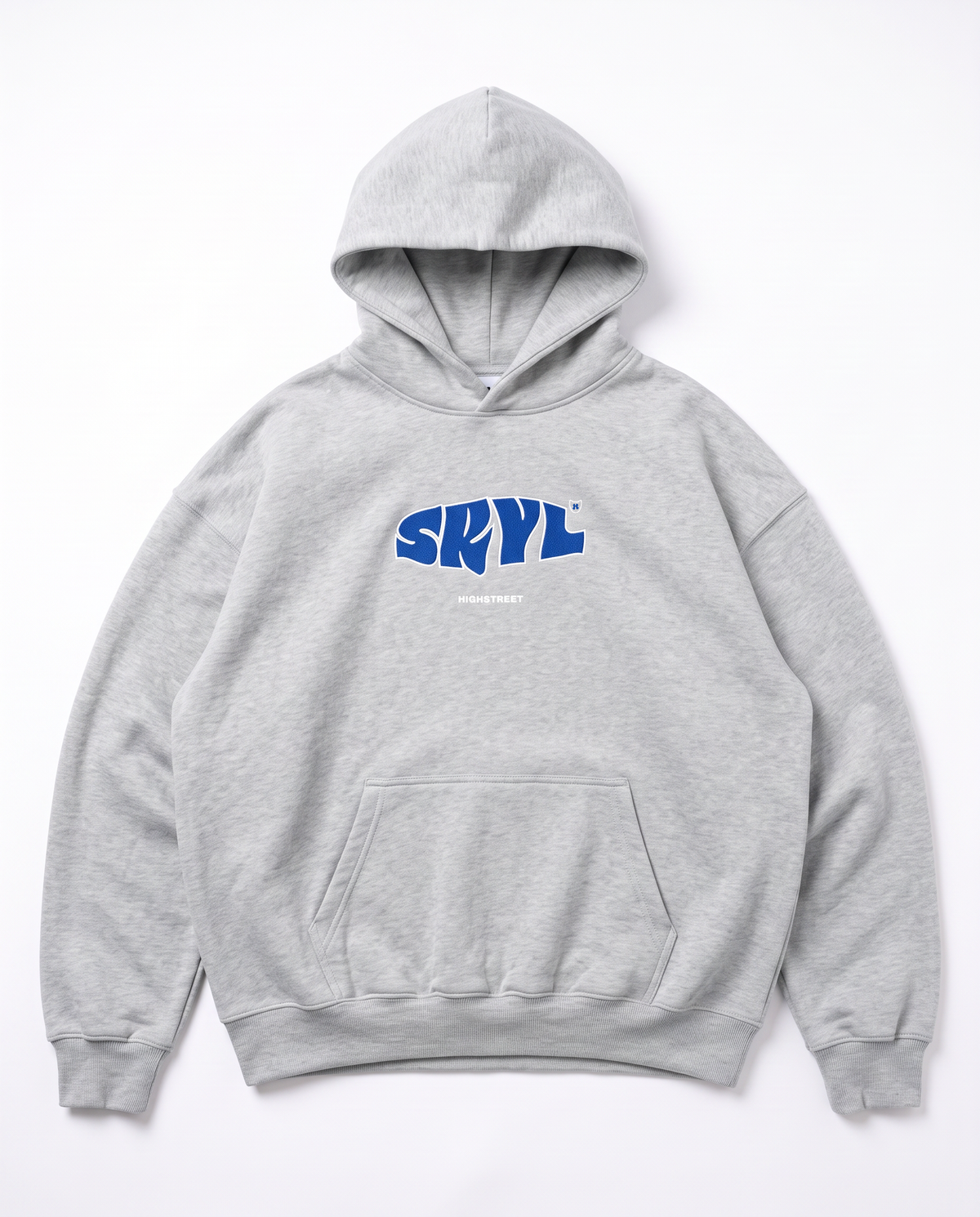 SKYL Signature Hoodie - MARL GREY/BLUE