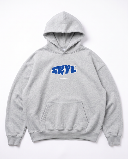 SKYL Signature Hoodie - MARL GREY/BLUE