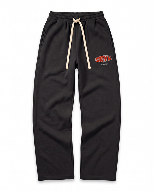 SKYL Signature Straight leg Bottoms - BLACK/RED