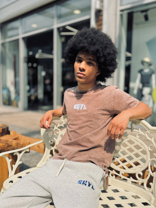 Acid wash tee